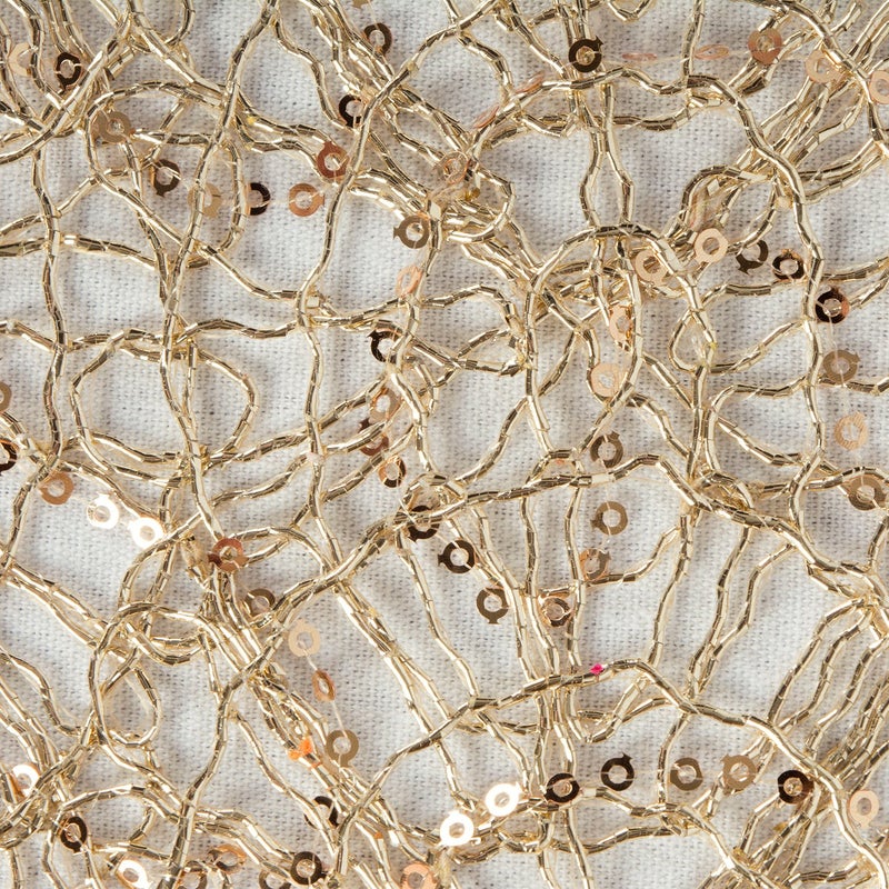 DII CAMZ38207 16" x 10' Table Runner Roll Gold Sequin - Image 2